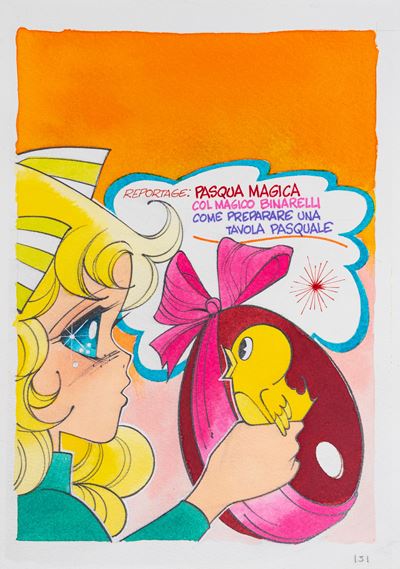 Candy Candy n. 131 — matita, tempera e acquerello su cartoncino (1983)