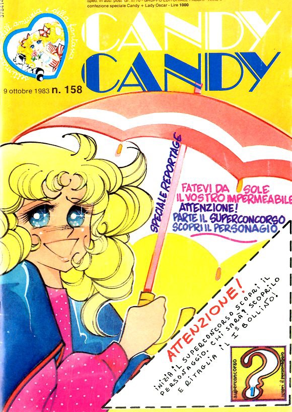 Sergio Frigerio - Candy Candy n. 158 (originale di copertina), matita, tempera e acquerello su ca...