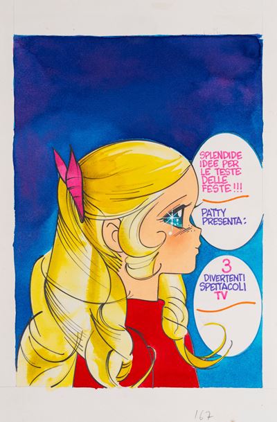 Candy Candy n. 167 — matita, tempera e acquerello su cartoncino