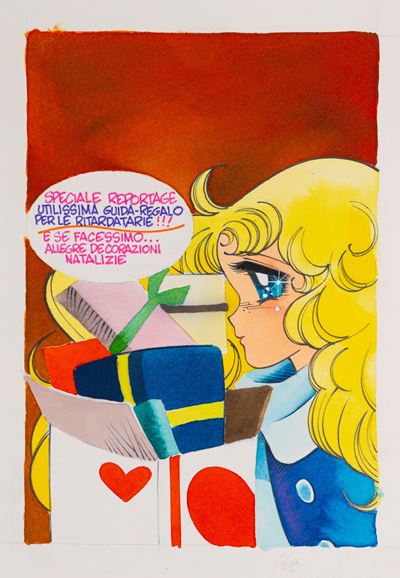 Originale di copertina per Candy Candy n. 168 (matita, tempera e acquerello su cartoncino), 1983