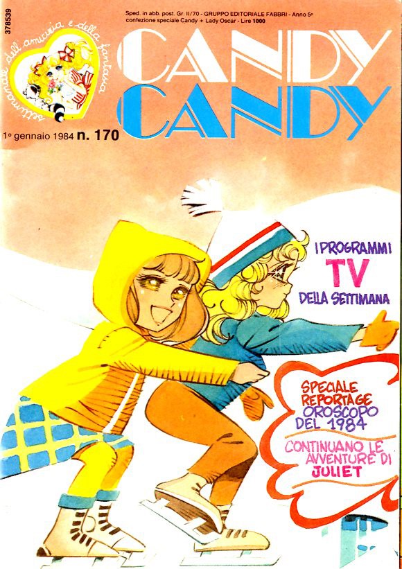 Sergio Frigerio - Candy Candy n. 170 (originale di copertina), matita, tempera e acquerello su ca...
