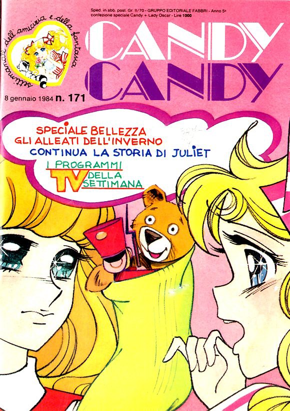 Sergio Frigerio - Candy Candy n. 171 (originale di copertina), matita, tempera e acquerello su ca...