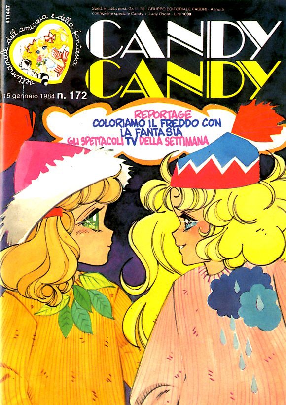 Sergio Frigerio - Candy Candy n. 172 (originale di copertina), matita, tempera e acquerello su ca...