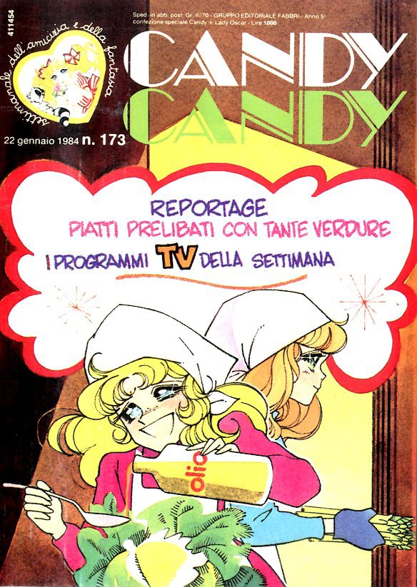 Sergio Frigerio - Candy Candy n. 173 (originale di copertina), matita, tempera e acquerello su ca...