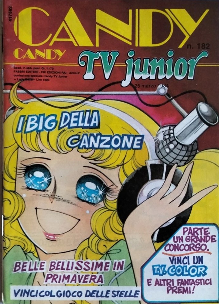 Sergio Frigerio - Candy Candy n. 182 (originale di copertina) — matita, tempera e acquerello su c...