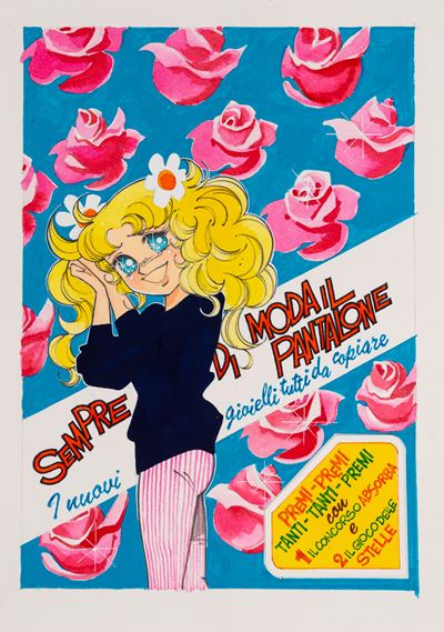 Candy Candy n. 183, matita tempera e acquerello su cartoncino (1984)