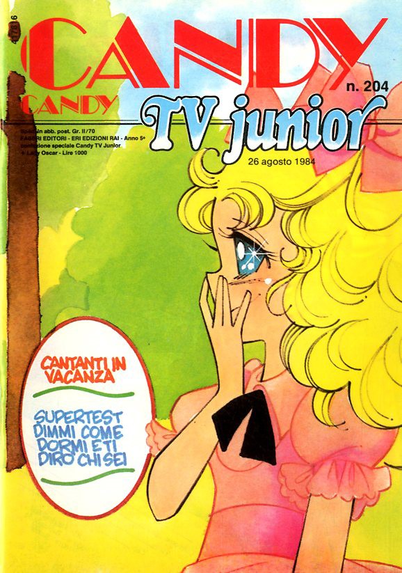 Sergio Frigerio - Candy Candy n. 204 (originale di copertina) — matita, tempera e acquerello su c...