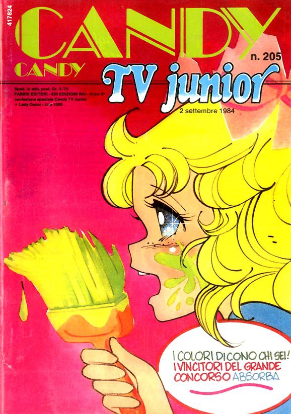 Sergio Frigerio - Candy Candy n. 205 (originale di copertina), matita, tempera e acquerello su ca...