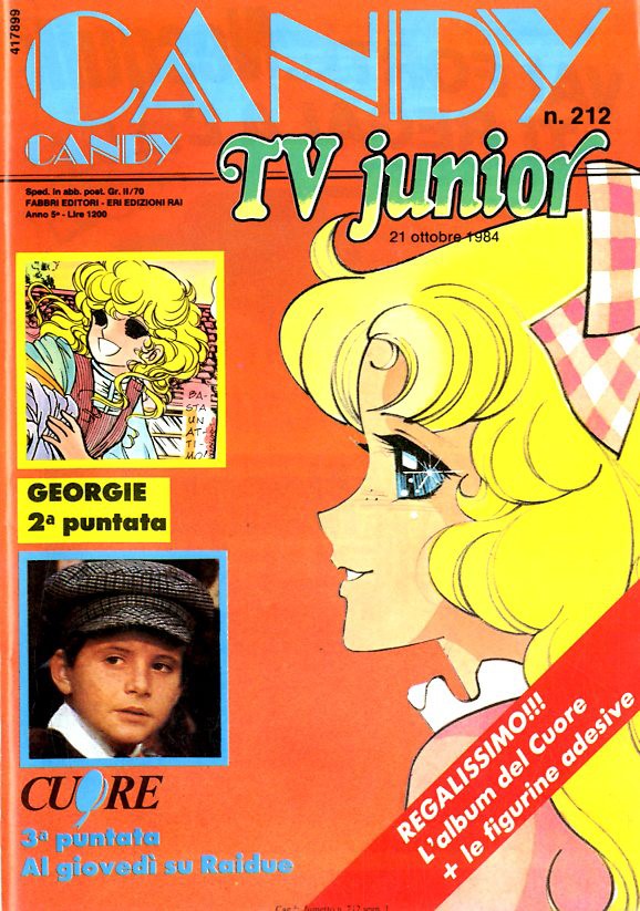 Sergio Frigerio - Candy Candy n. 212 (originale di copertina), matita tempera e acquerello su car...