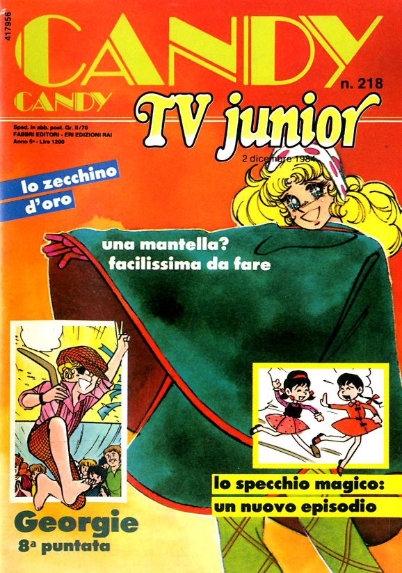 Sergio Frigerio - Candy Candy n. 218 (originale di copertina), matita, tempera e acquerello su ca...