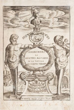 Discorsi morali di Agostino Mascardi su la tavola di Cebete Tebano 
