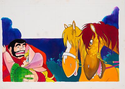 Candy Candy col disco – Un viaggio avventuroso (illustrazione originale)