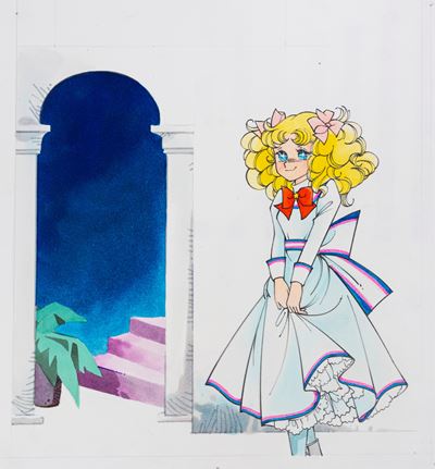 Candy Candy col disco - Il segreto di Granchester (illustrazione originale, 1981)