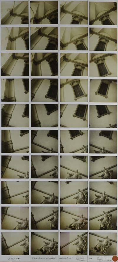 Milano, Brera Cesare Beccaria, 2010, 40 polaroid montate a mosaico
