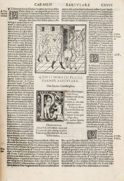Horatius Cum Quinque Commentis. Quin. Horatii Flacci Poemata Omnia: Commentantibus Antonio Mancin...