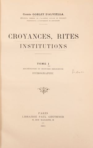 Croyances, Rites Institutions