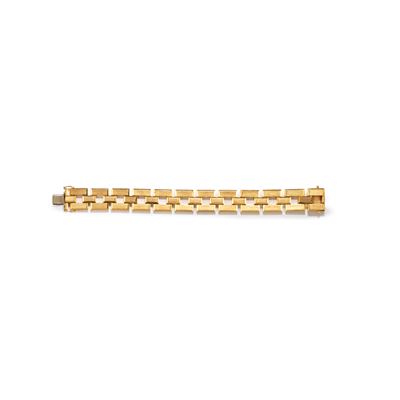Bracciale, maglia a catena in oro giallo 18k satinato