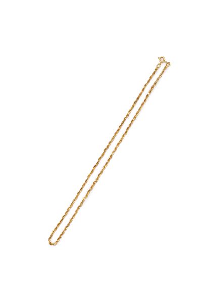 Collana, oro giallo 18k a torchon