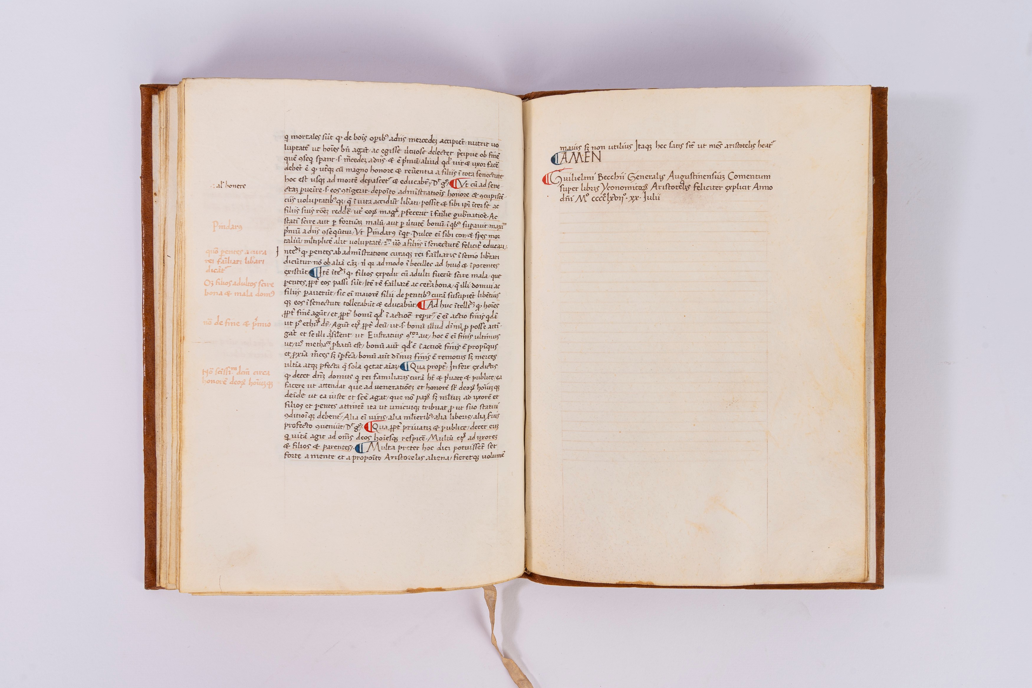 Guilielmi Becchii florentini generalis Augustinianorum comentum in libros iconomicorum aristoteli...