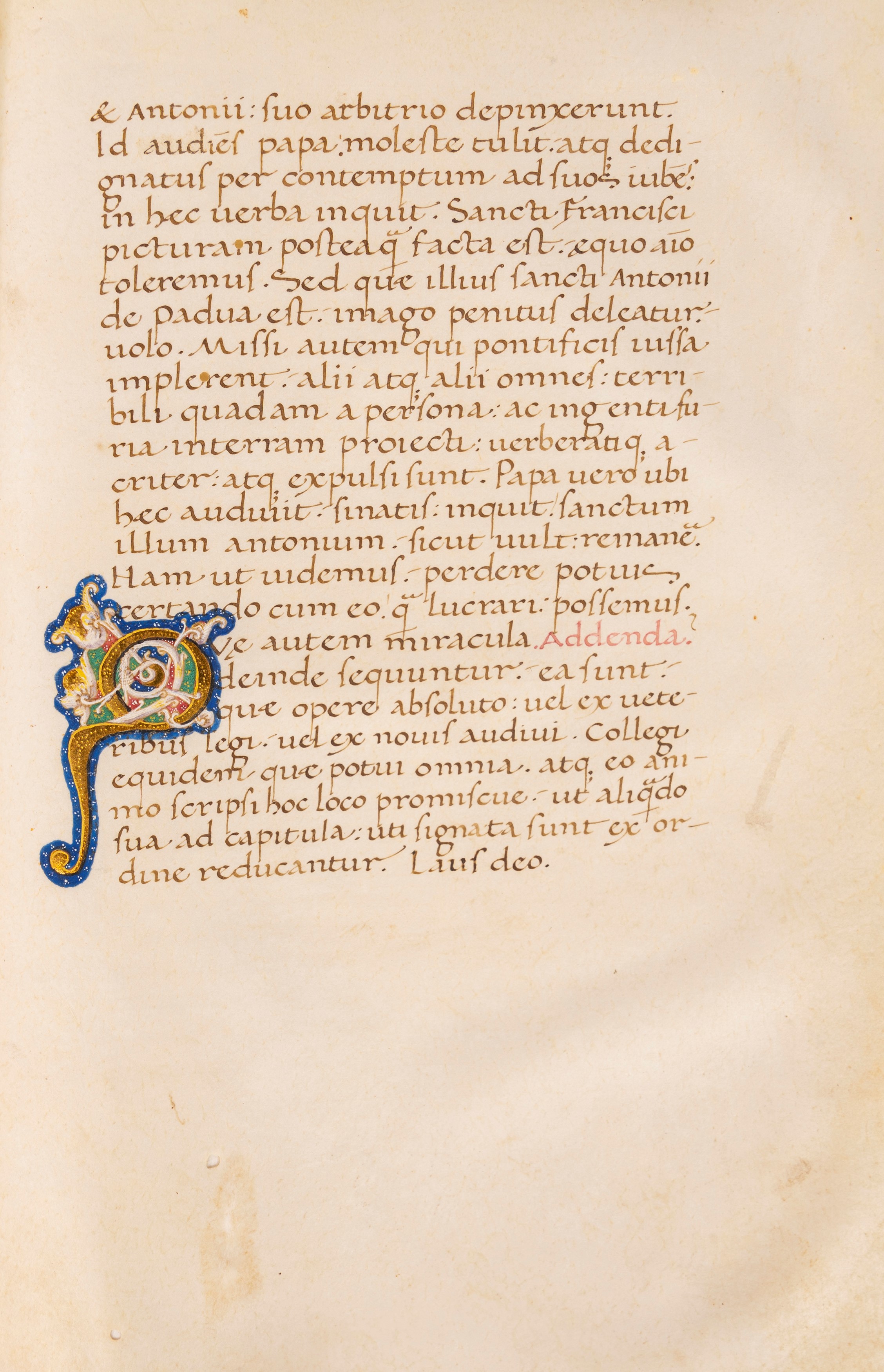 Sicconis Polentoni prefatio ad Modestum filium in Sancti Antonii confessoris de Padua vitam incip...