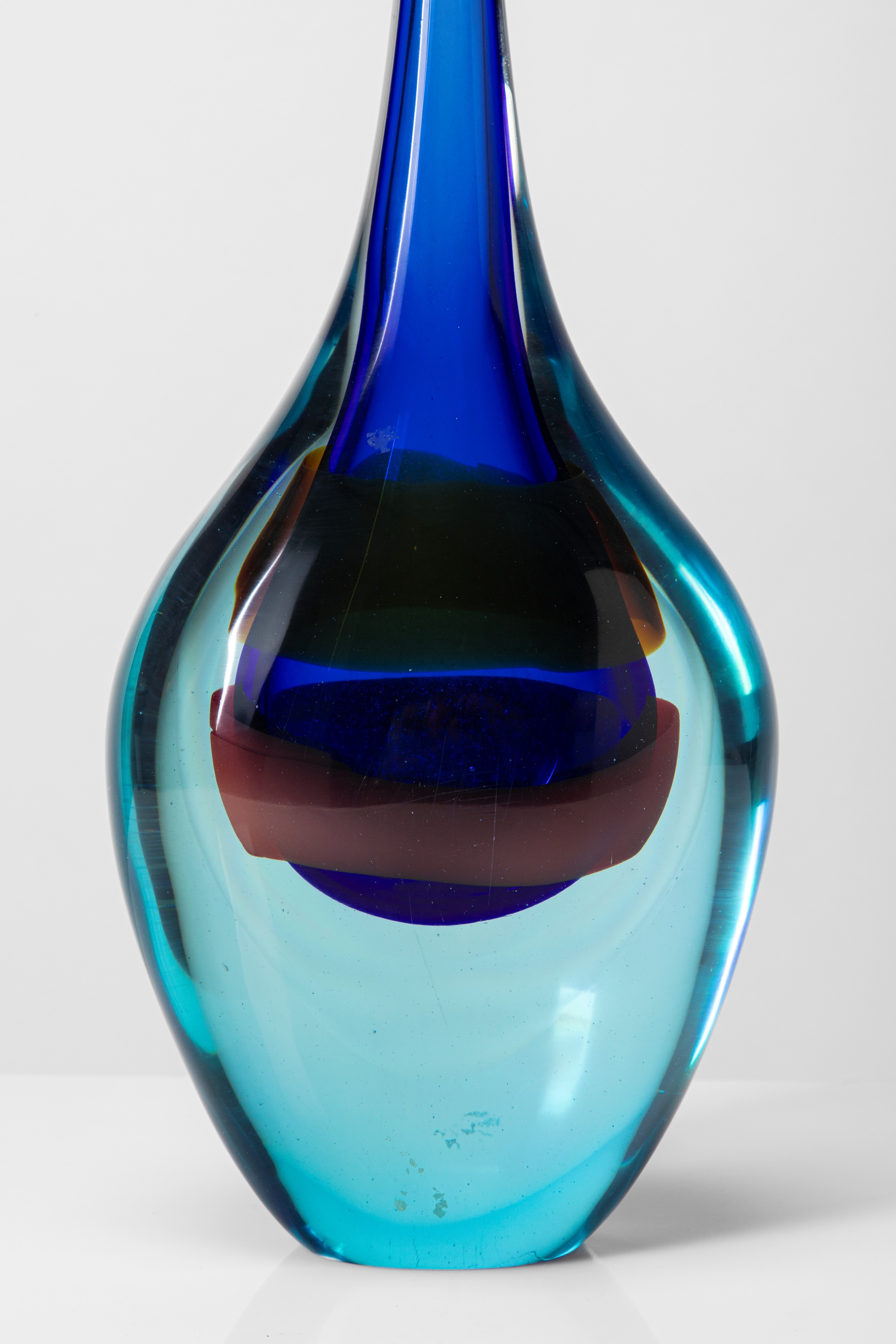 Luciano Gaspari - Vaso della serie «Marine» in vetro sommerso, Murano
