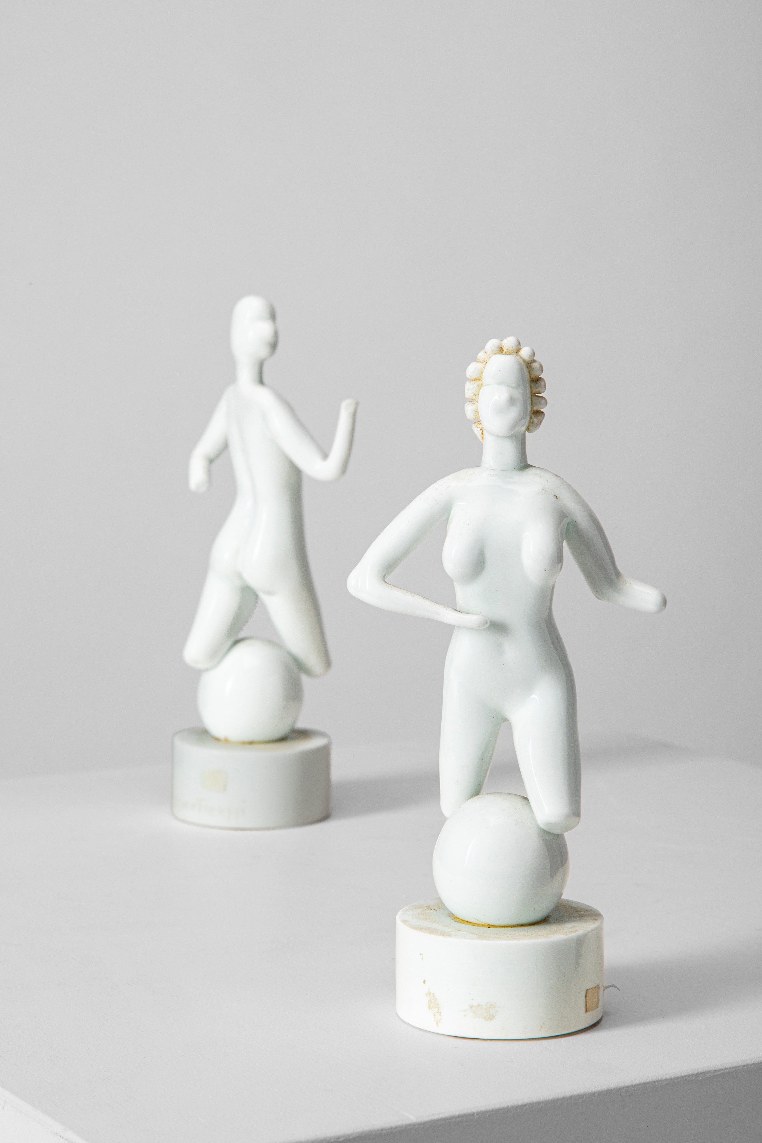 Napoleone Martinuzzi e Alfredo Barbini, Coppia di figurine in pasta di vetro