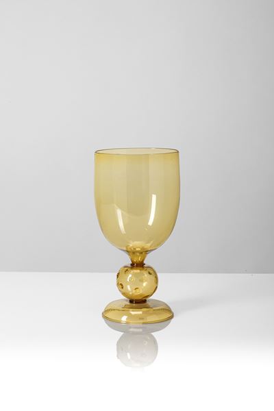 Pauly & C., Coppa in vetro soffiato (Murano), circa 1930