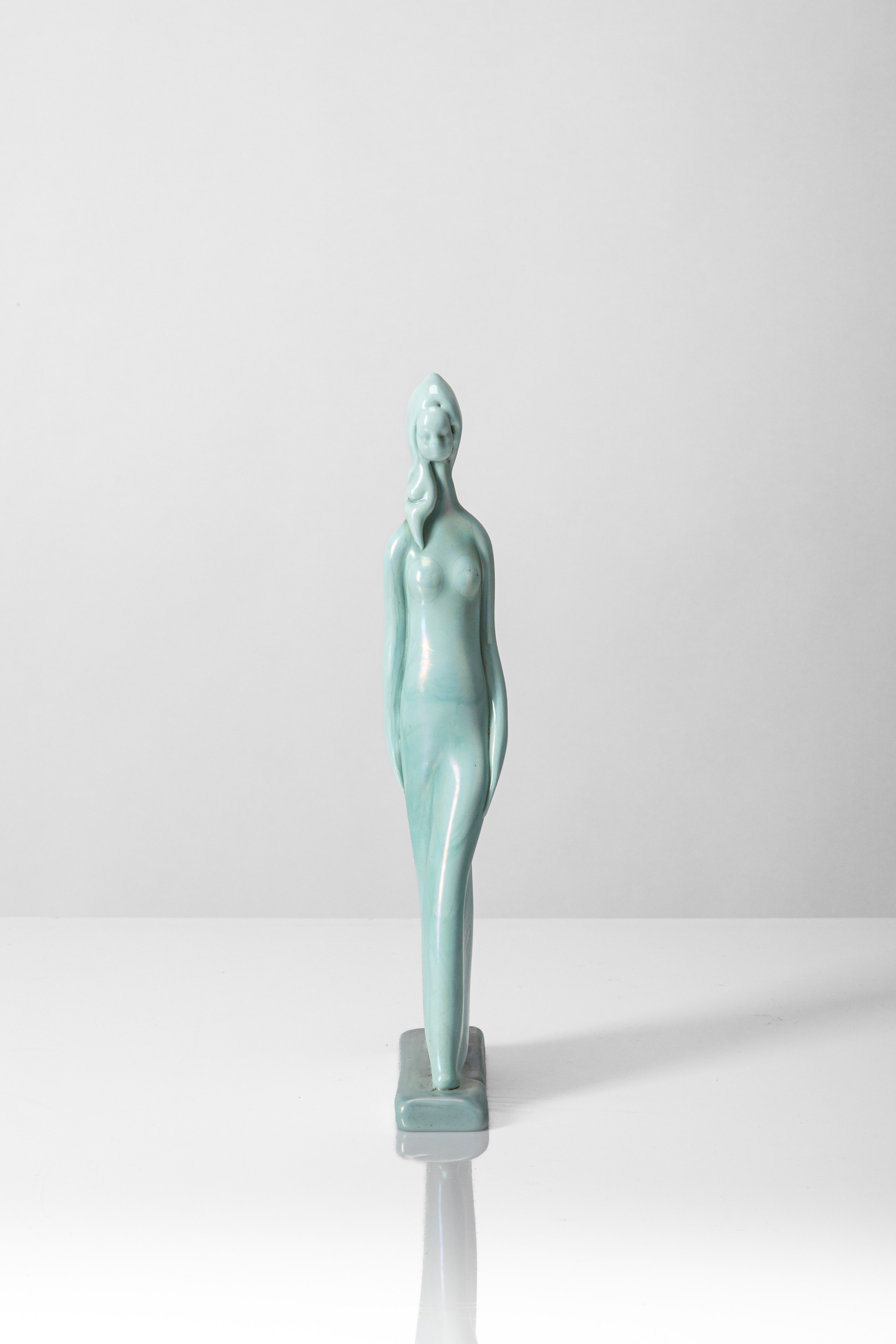 Alfredo Barbini - Figura femminile in pasta di vetro indaco