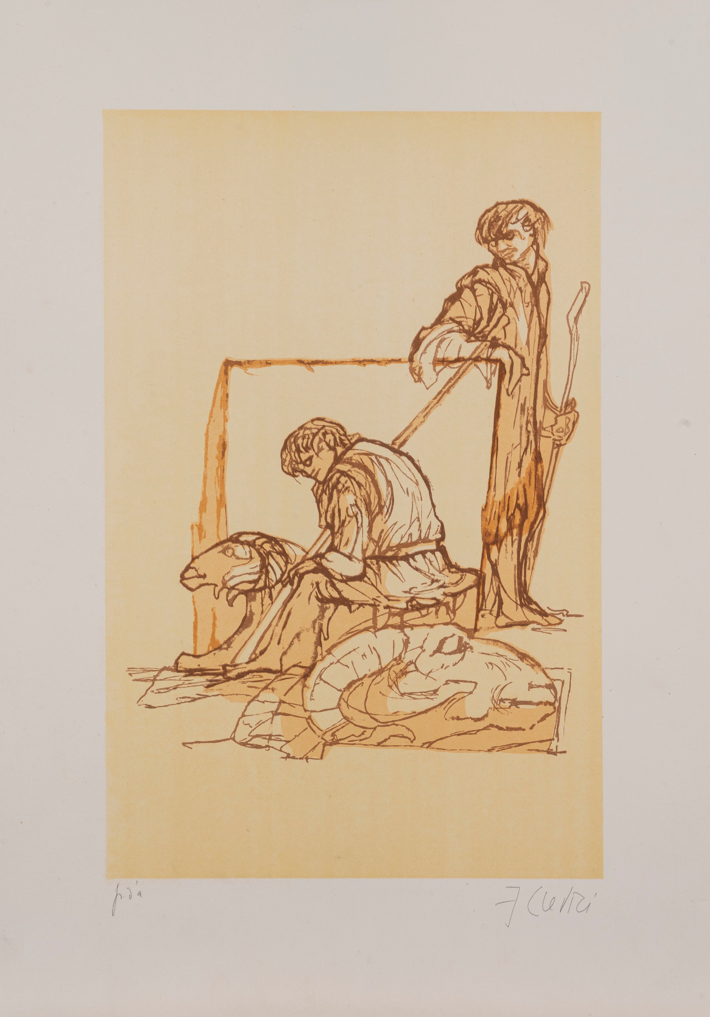 Fabrizio Clerici - Arcadia (lotto di 2 opere), 1983