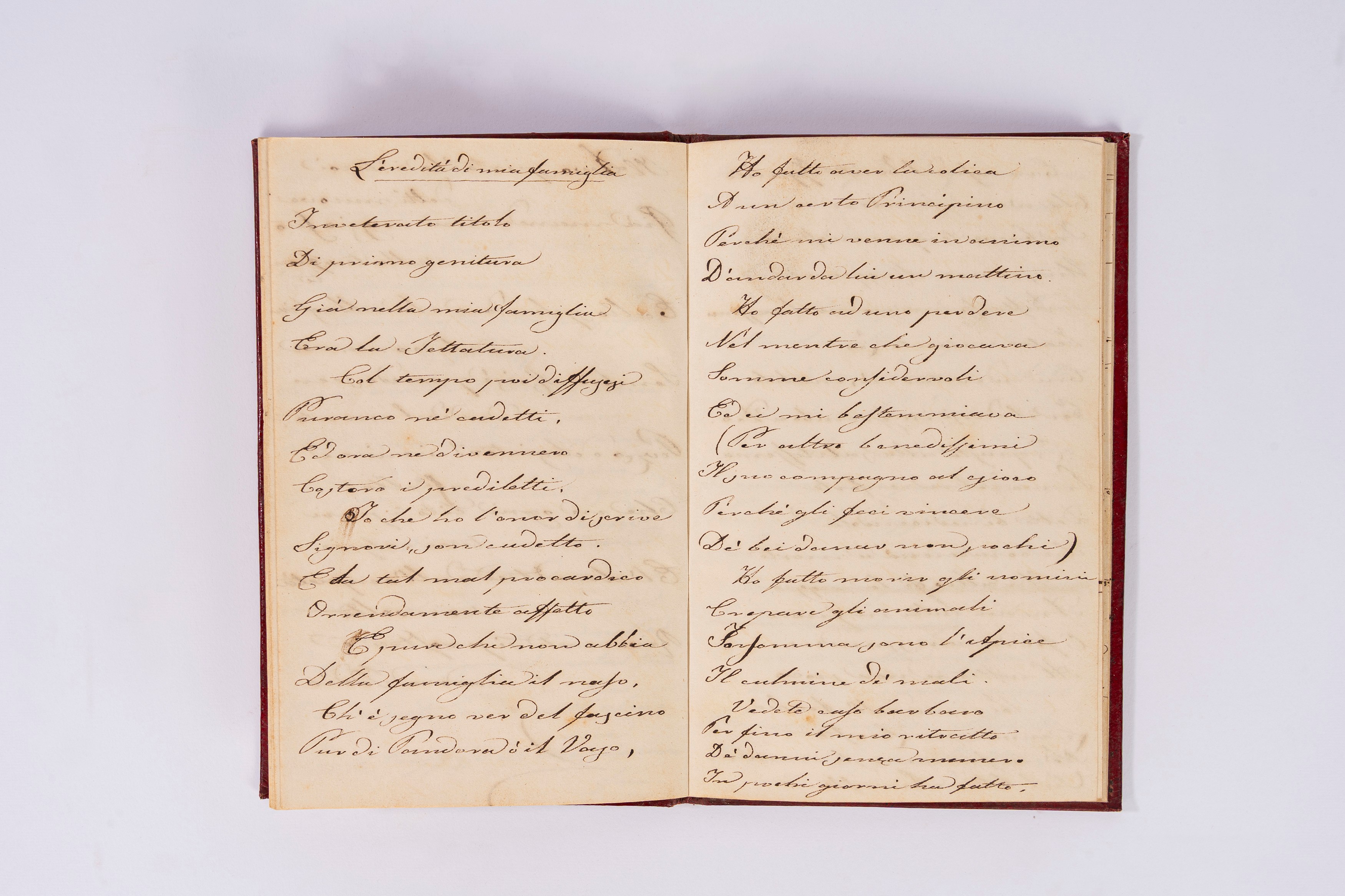 Napoli, Calendario per l’anno 1845 “Souvenir”, legatura in pieno marocchino rosso con decorazioni...