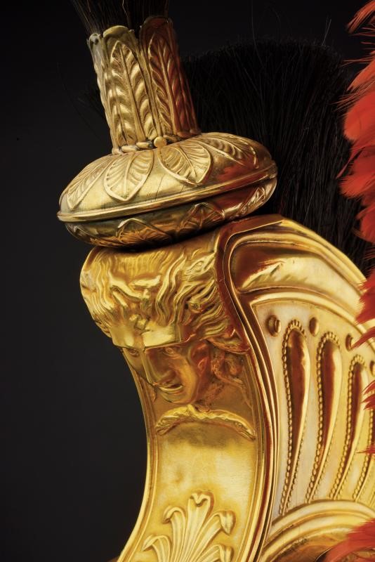 Elmo da sottufficiale dei dragoni di linea Mod. 1825, trasformato nel 1830