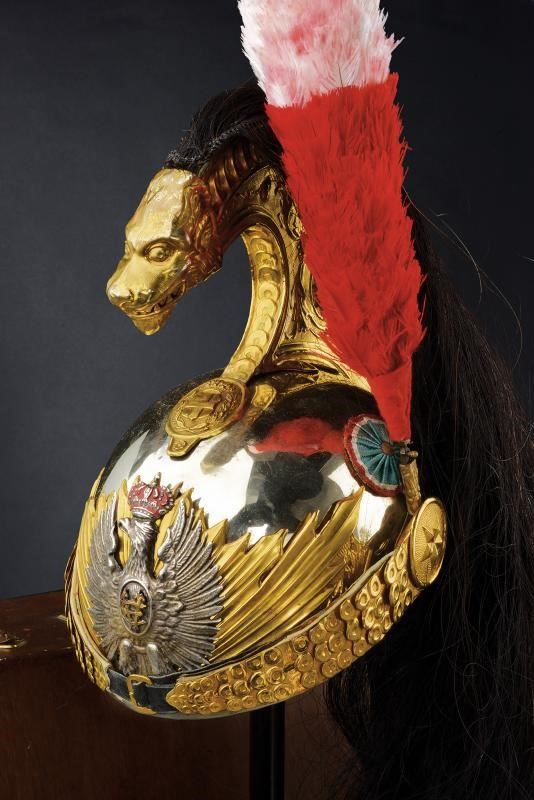 Elmo per truppa dei corazzieri, con scatola