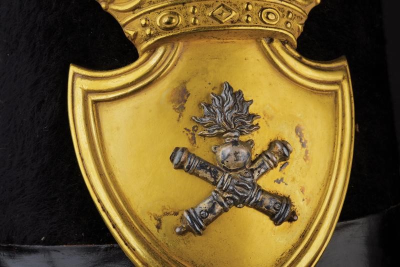 Shako per corpo di artiglieria a piedi