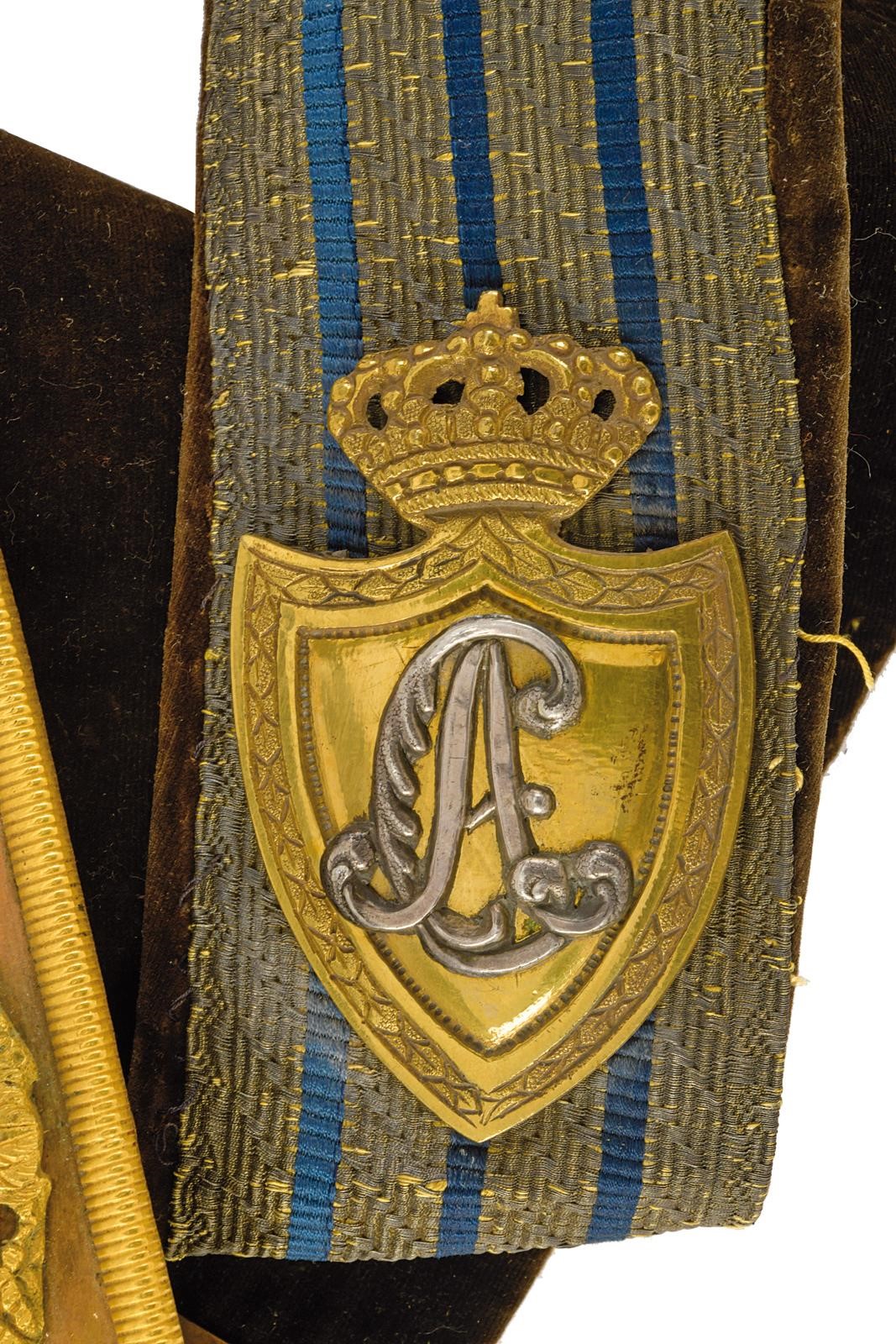 Regno di Sardegna, Giberna e bandoliera per ufficiale di cavalleria “Piemonte Reale”, circa 1840