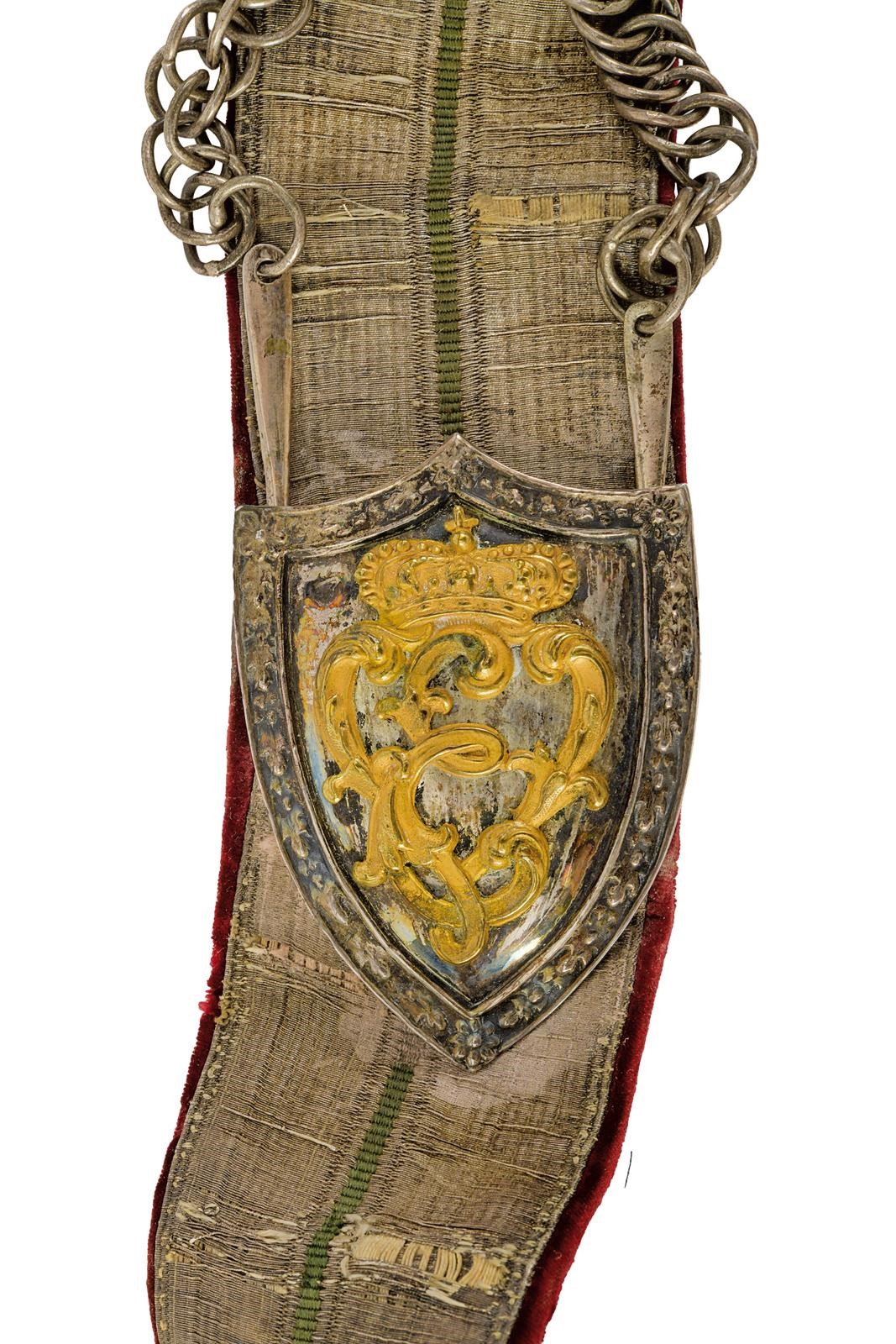 Giberna e bandoliera per ufficiale del Reggimento Ussari di Piacenza, Regno d’Italia (1860-1870)