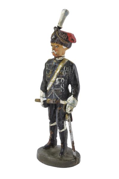 Personaggio Elastolin, Feldmaresciallo von Mackensen in uniforme da ussaro, pasta policroma