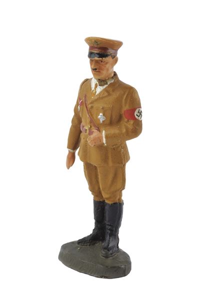 Elastolin, Personaggio con figura di Adolf Hitler (braccio destro movibile) in policromia, German...