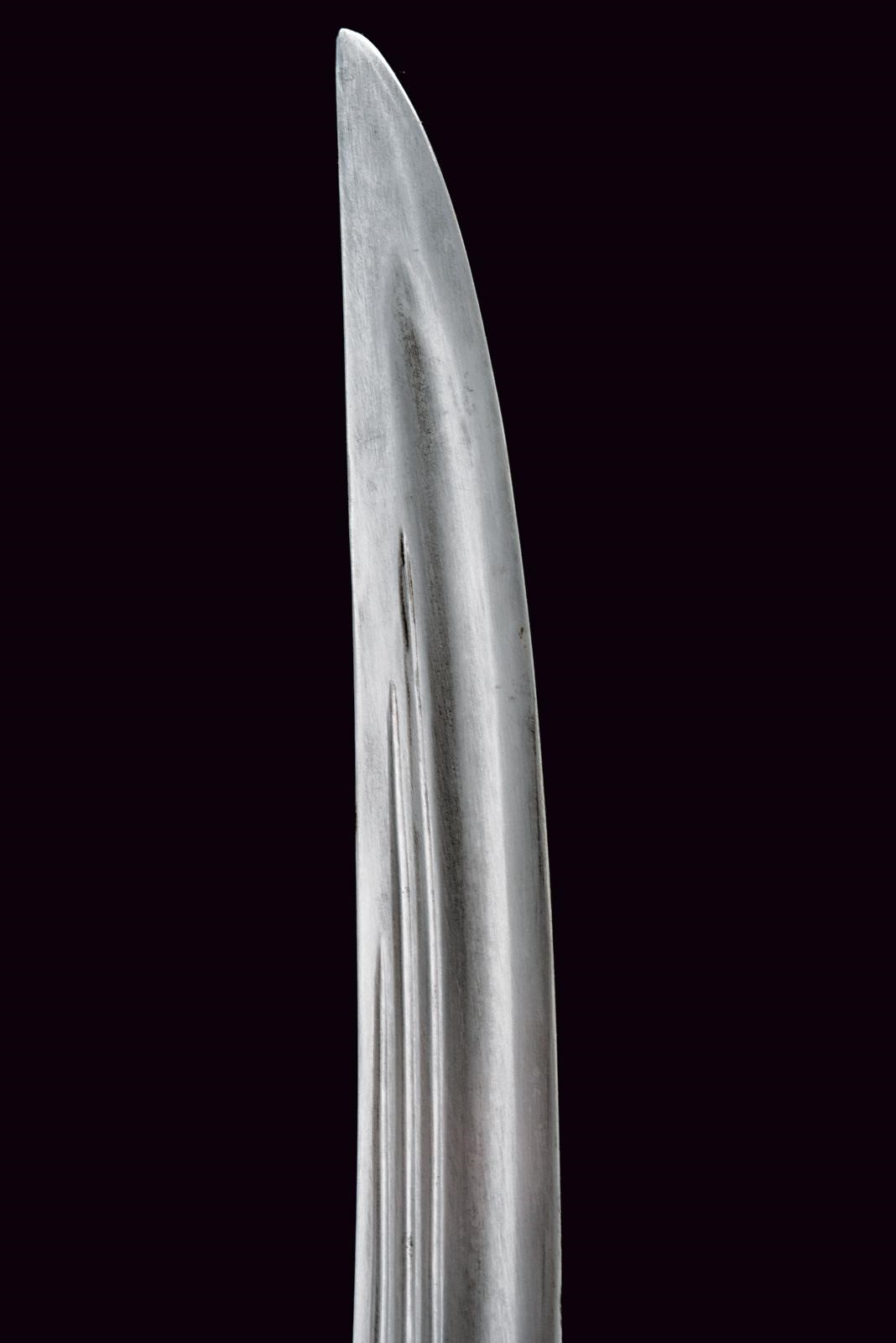 Russia imperiale, Shasqua con fornimenti in argento niellato, epoca Nicola II (fine XIX–inizio XX...