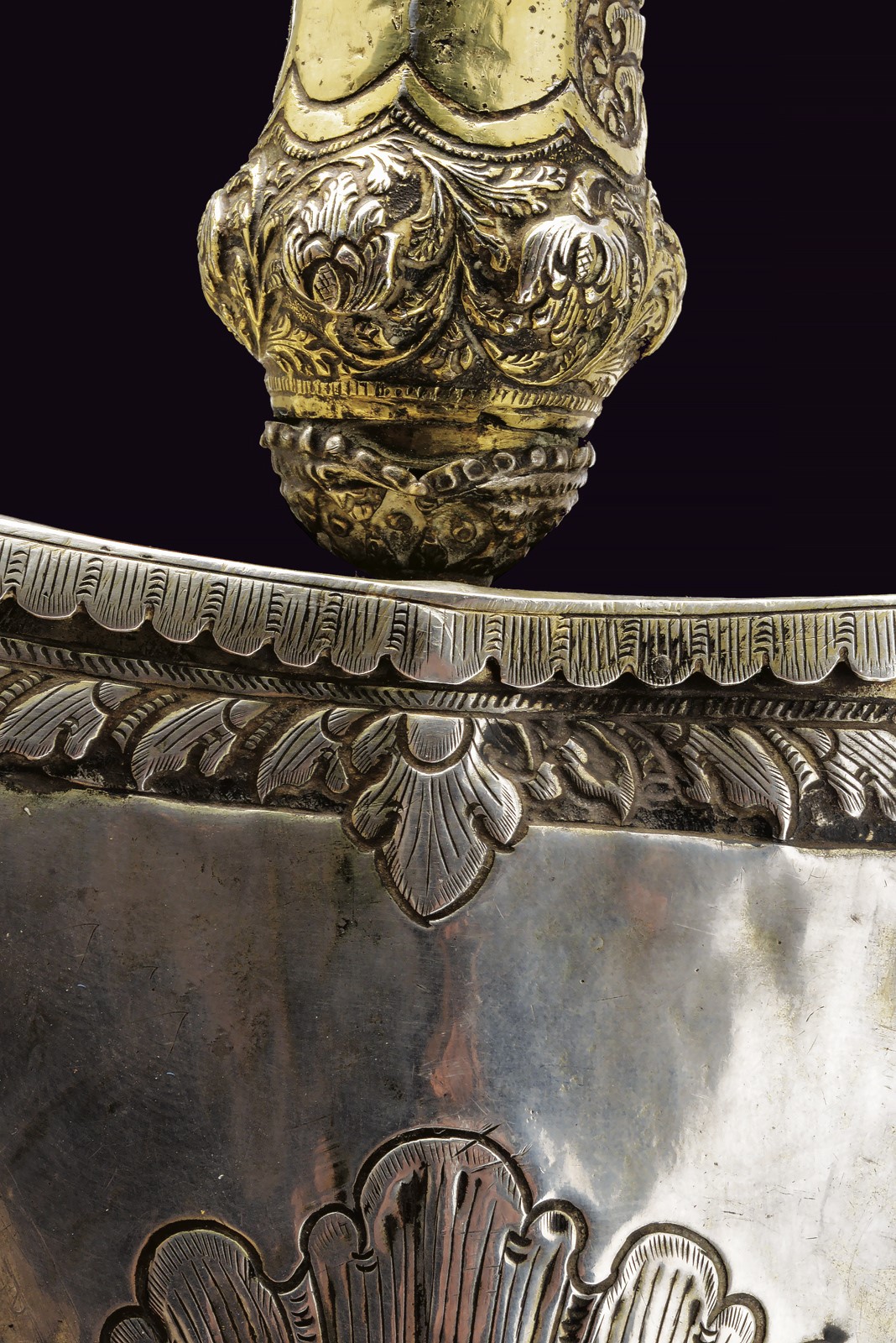 Kris, lama in fine pamor con ornati in argento dorato (Surakarta), XV–XIX secolo