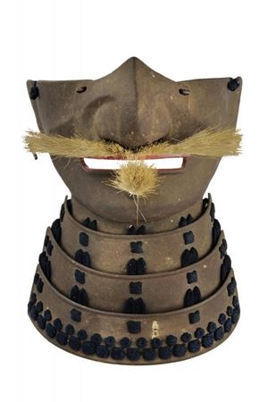 A sabinuri-finished nerikawa Ryubu menpo