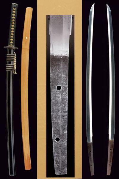 Scola Ko-Mihara (attrib.), Katana, periodo Nanbokuchō (1336-1392)