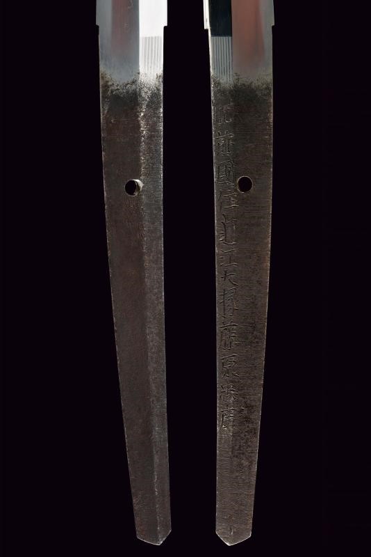 Fujiwara Tadahiro, Katana firmata Hizen no Kuni no jū Ōmi Daijō, periodo Edo (1603-1867)