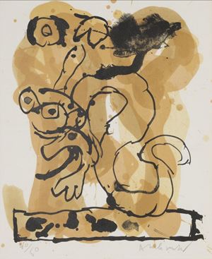 Edizione di lusso tirata in 50 esemplari numerati, il nostro è il n.40, corredato da una litografia originale dell'artista.   Alechinsky