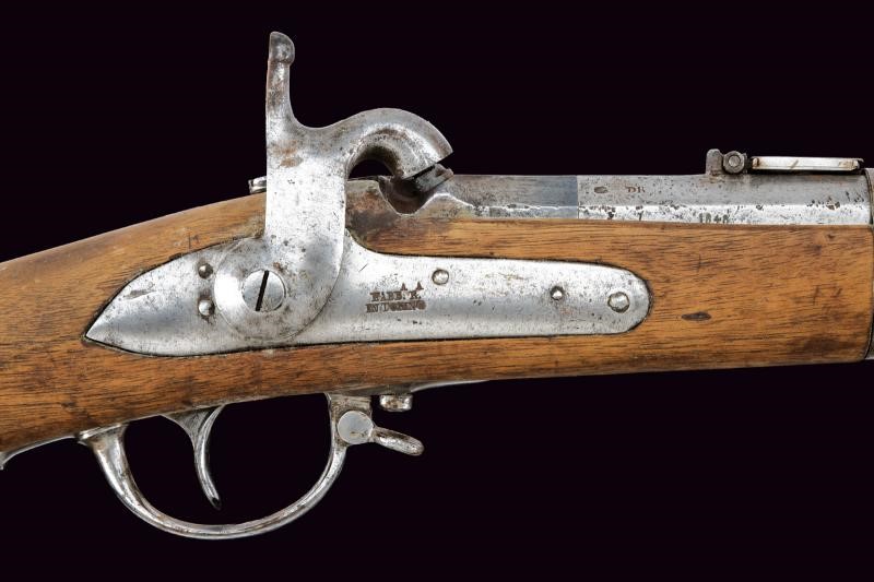 Carabina a luminello da bersaglieri, mod. 1848, con baionetta, cal. 16,9 mm