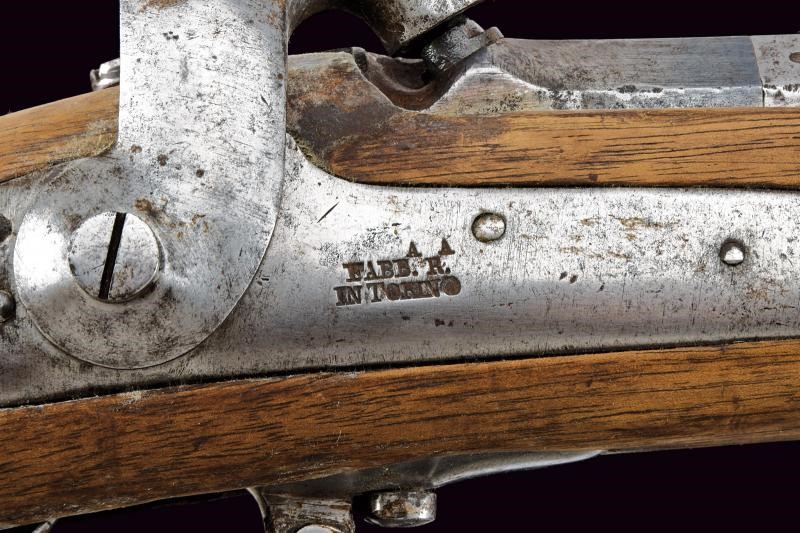 Carabina a luminello da bersaglieri, mod. 1848, con baionetta, cal. 16,9 mm