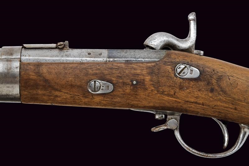 Carabina a luminello da bersaglieri, mod. 1848, con baionetta, cal. 16,9 mm