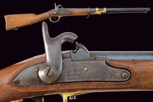 A flintlock cavalry musketoon converted to percussion