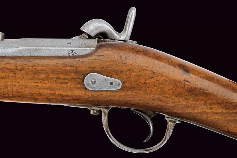 Francotte (attrib.), Carabina a luminello Minie-Petrovic-Francotte con baionetta, Principato di S...