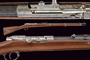 An 1871/84 model bolt-action Mauser rifle