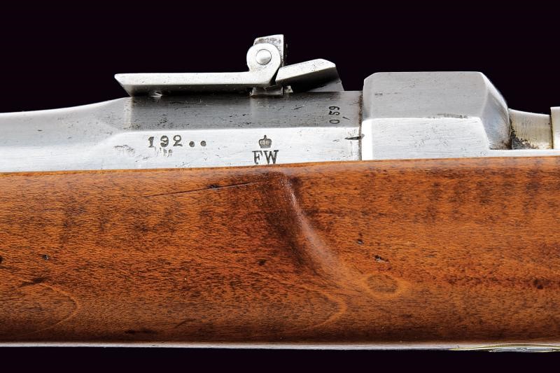 Dreyse, Raro fucile mod. 1841 con baionetta, canna rigata e otturatore marcato “DANZIG”